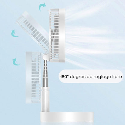 FoldAir - Ventilateur portable rétractable sans fil (