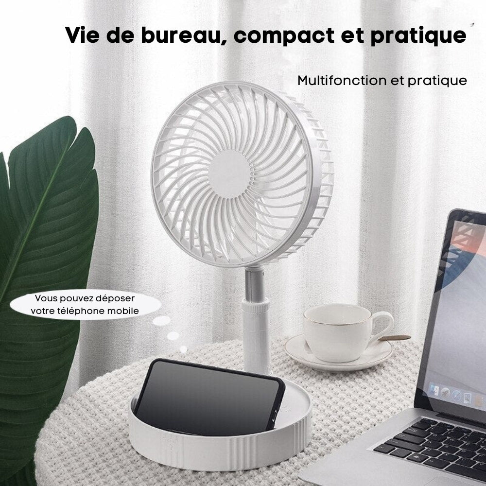 FoldAir - Ventilateur portable rétractable sans fil (